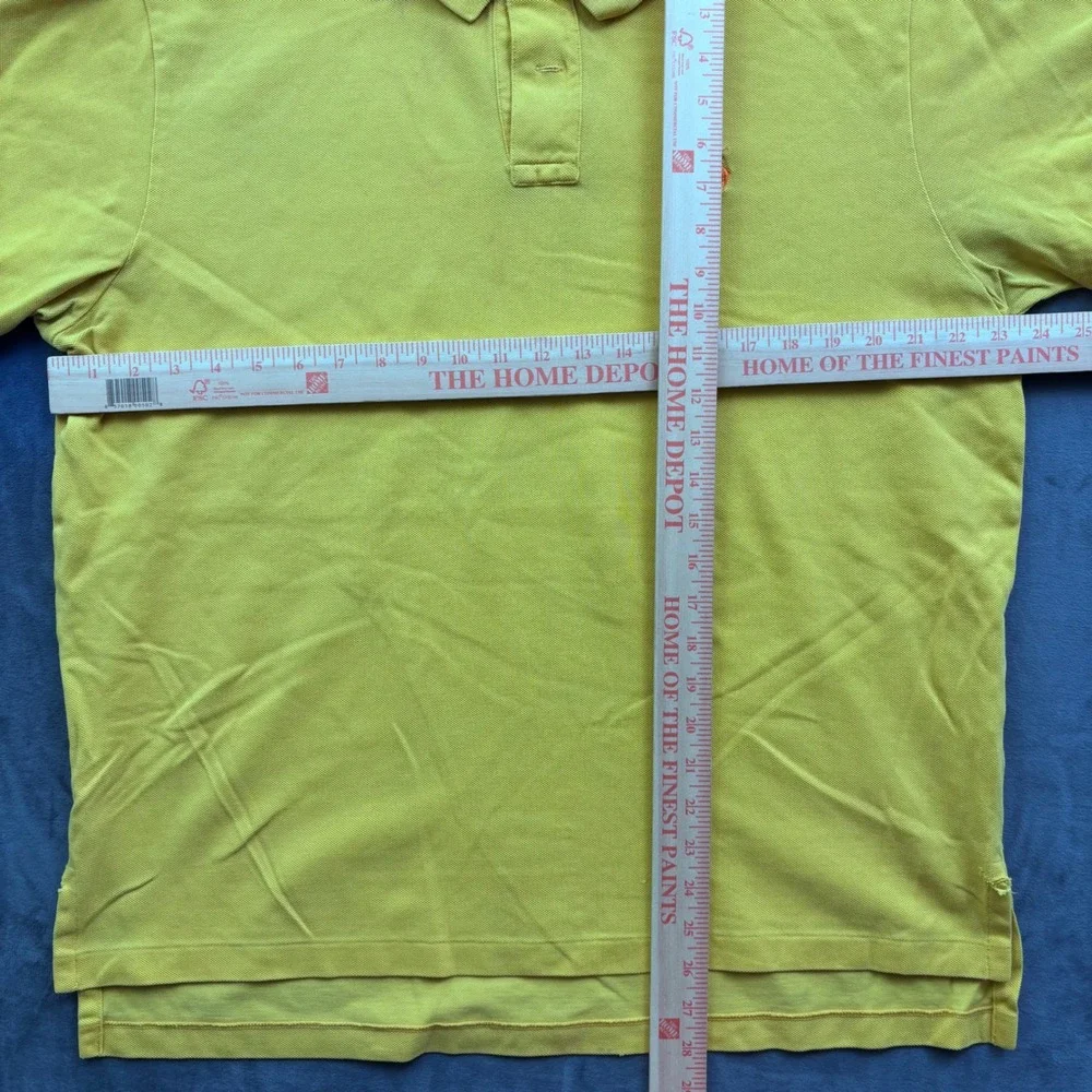 Polo Ralph Lauren Mens XL Yellow Short Sleeve Cotton Polo Shirt Orange Pony
